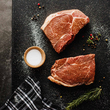 Load image into Gallery viewer, Dry Aged, Pastured Beef Top Sirloin Steaks
