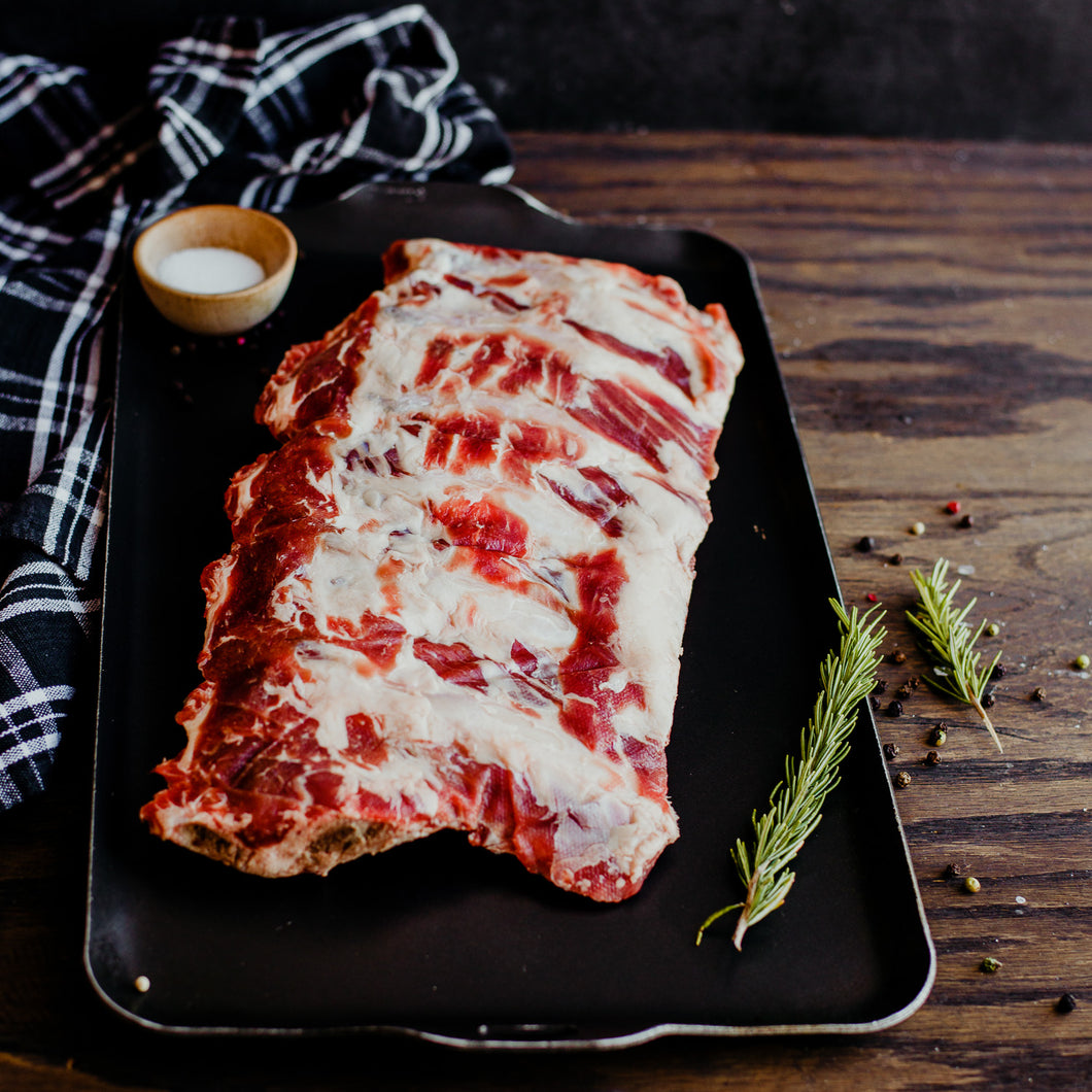 Dry Aged, Pastured Beef Baby Back Ribs